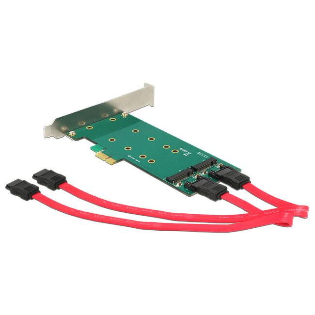 Delock PCI Express x1 Card > 2 x internal M.2 Key B 110 mm - Low Profile Form Factor