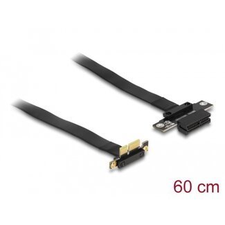 DeLOCK Delock Riser Card PCI Express x1 male 90° angled to x1 slot with cable 60 cm