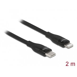 DeLOCK Delock Data and charging cable USB Type-C™ to Lightning™ for iPhone™, iPad™ and iPod™ black 2 m MFi