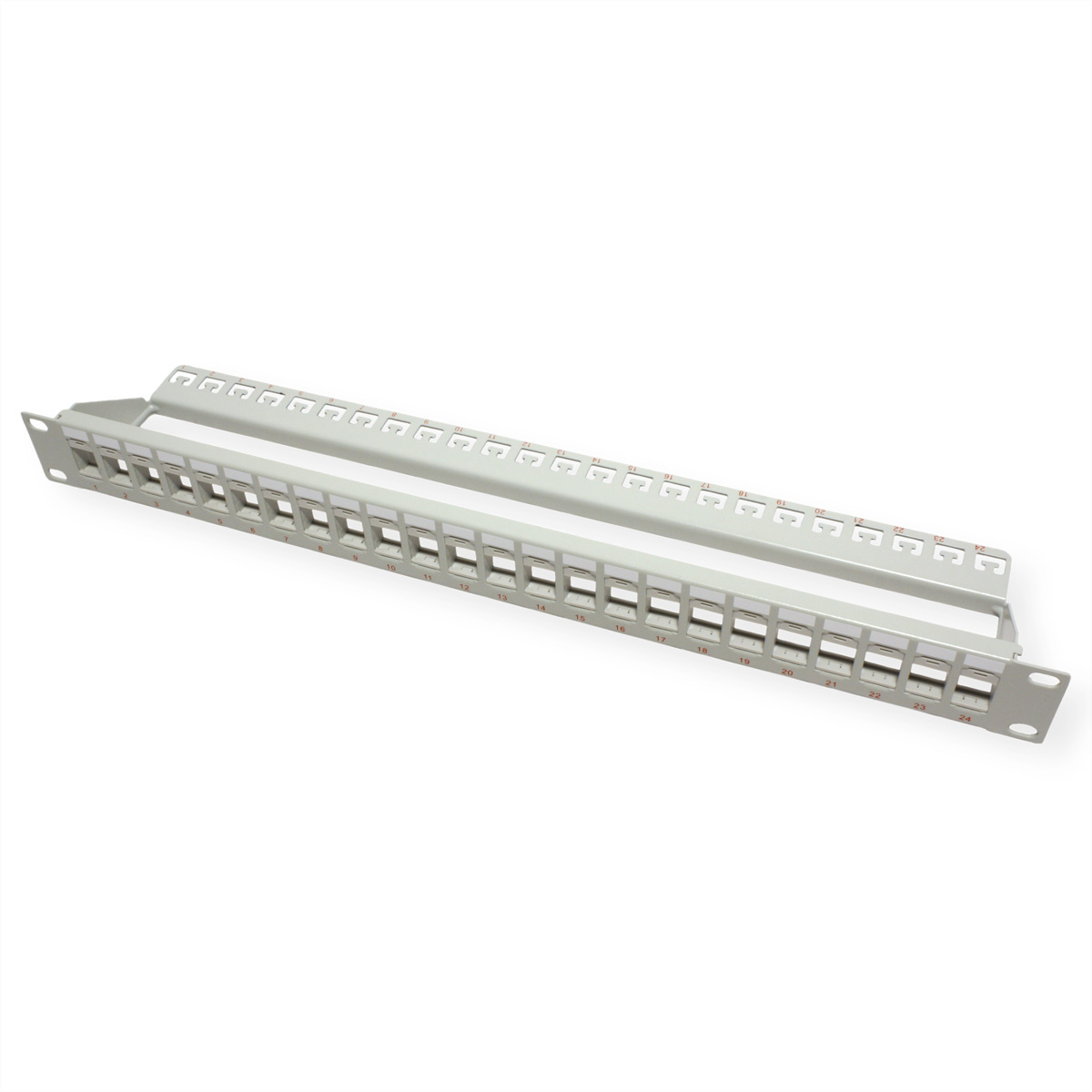 ROLINE 19"keystone patchpaneel, 24P, niet afgeschermd, grijs |