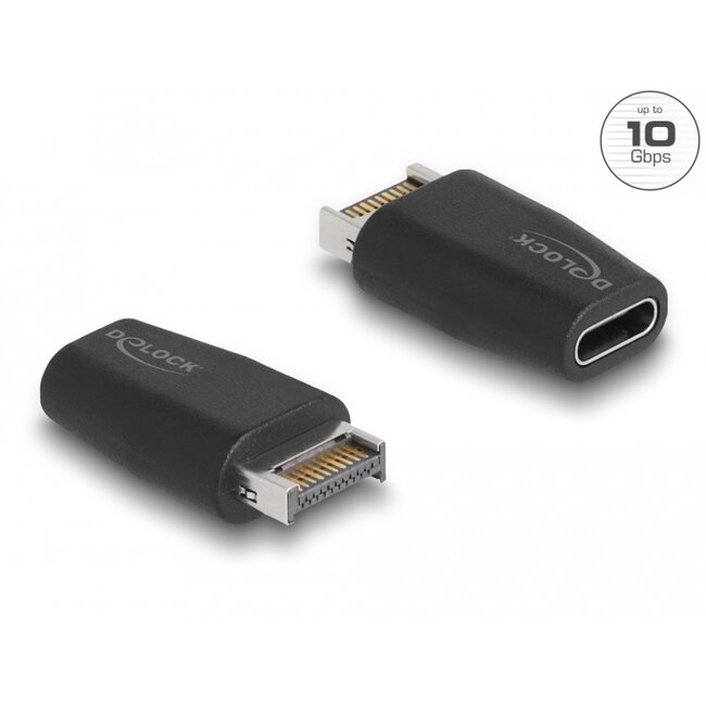 Delock Adapter USB 3.2 Key A male to USB Type-C™ female black