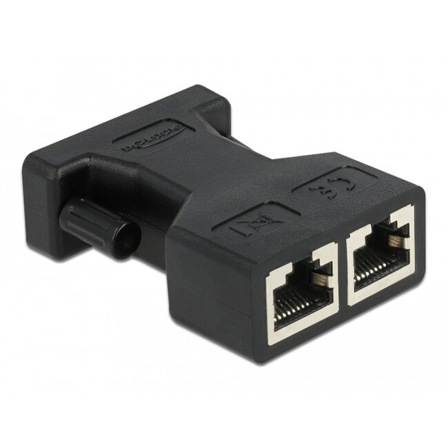 Delock D-Sub 15 pin female to 2 x RJ45 female AUI (Attachment Unit Interface) Adapter