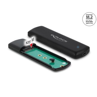 DeLOCK Delock External USB Type-C™ Combo Enclosure for M.2 NVMe PCIe or SATA SSD - tool free