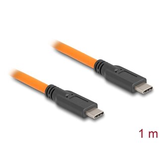 DeLOCK Delock USB 5 Gbps Cable USB Type-C™ male to USB Type-C™ male for tethered shooting 1 m orange