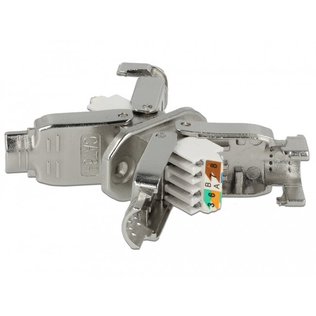 Delock Coupler for network cable Cat.6A STP toolfree for installation
