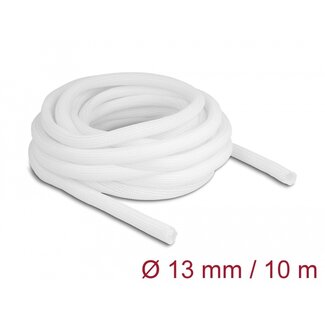 DeLOCK Delock Braided Sleeve self-closing 10 m x 13 mm white