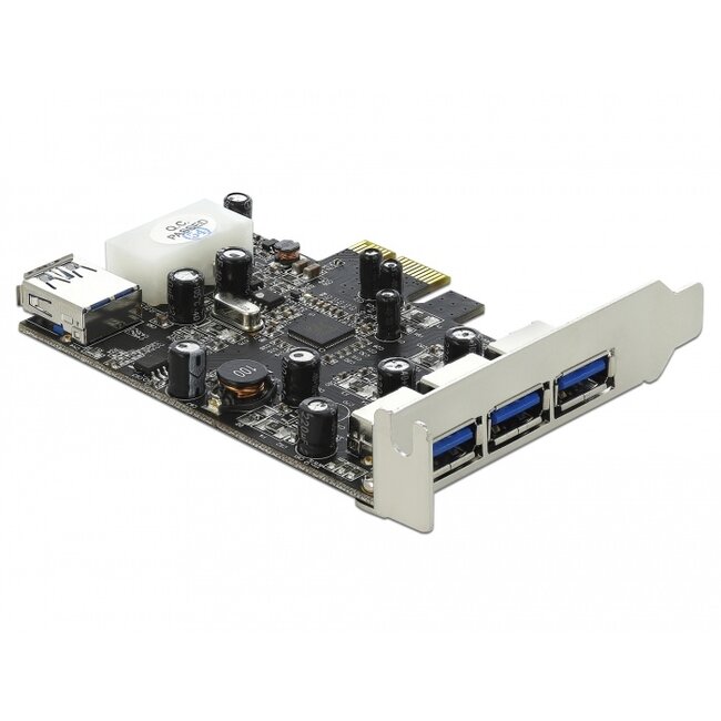 Delock PCI Express x1 Card > 3 x external + 1 x internal USB 3.0 Type-A female