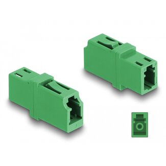 DeLOCK Delock Optical Fiber Coupler LC Simplex female to LC Simplex female APC green