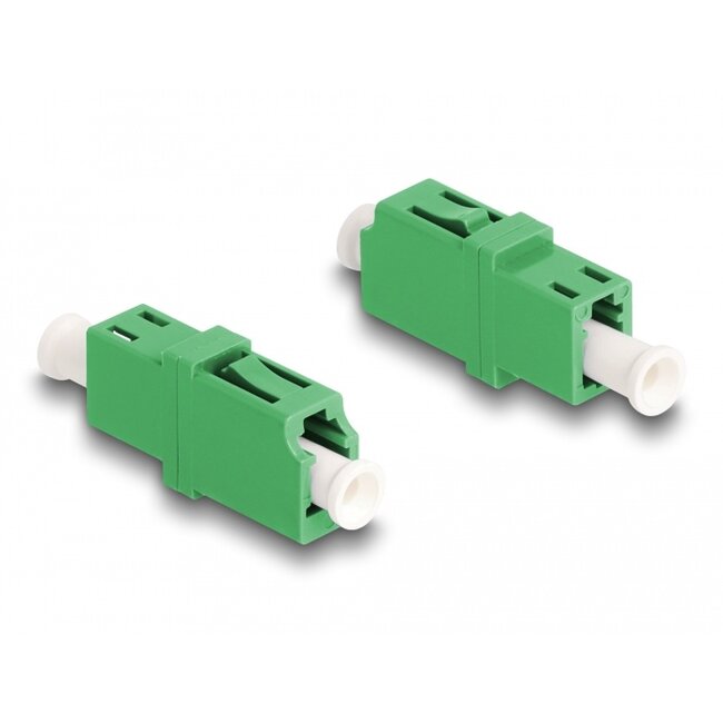 Delock Optical Fiber Coupler LC Simplex female to LC Simplex female APC green