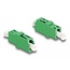 Delock Optical Fiber Coupler LC Simplex female to LC Simplex female APC green