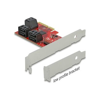 DeLOCK Delock 6 port SATA PCI Express x4 Card - Low Profile Form Factor