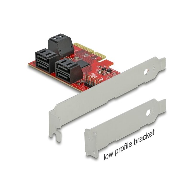 Delock 6 port SATA PCI Express x4 Card - Low Profile Form Factor