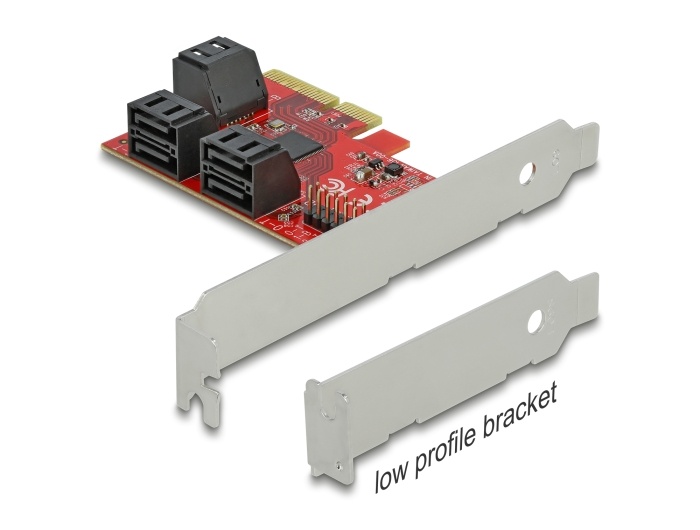 DeLOCK 6 Port SATA PCIe Express x4 card - Low Profile controller