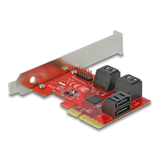 Delock 6 port SATA PCI Express x4 Card - Low Profile Form Factor