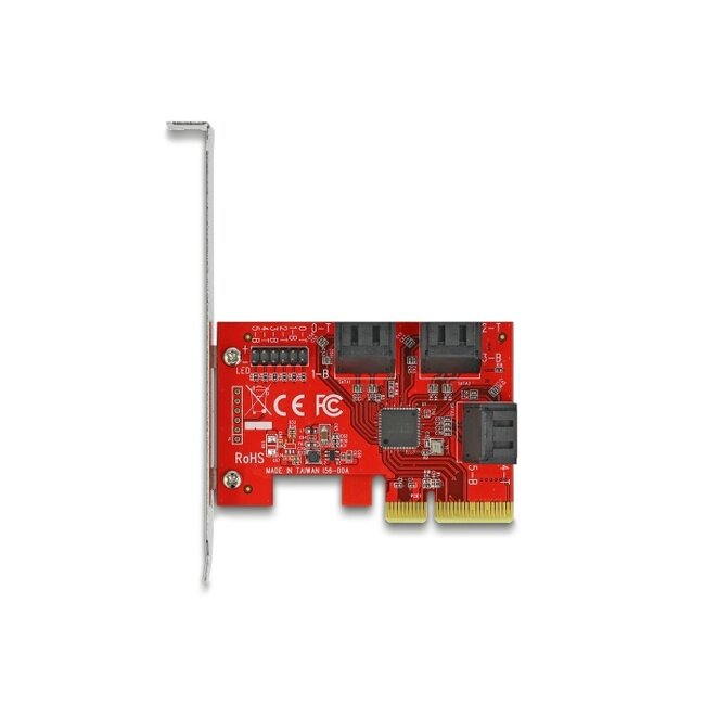 Delock 6 port SATA PCI Express x4 Card - Low Profile Form Factor