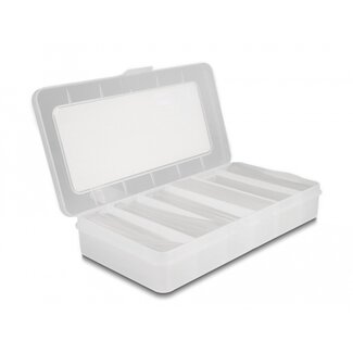 DeLOCK Delock Heat shrink tube assortment box, shrinkage ratio 2:1, transparent 196 pieces