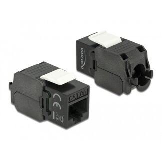 DeLOCK Delock Keystone Module RJ45 jack > LSA Cat.6A UTP black