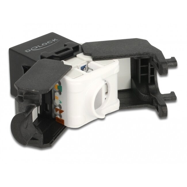 Delock Keystone Module RJ45 jack > LSA Cat.6A UTP black