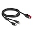 Delock PoweredUSB cable male 24 V > USB Type-B male + Hosiden Mini-DIN 3 pin male 3 m for POS printers and terminals