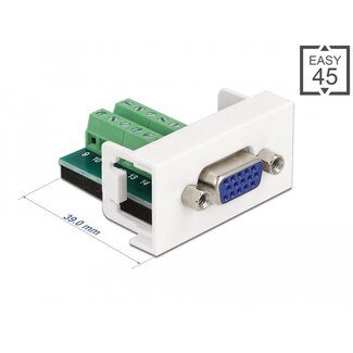 DeLOCK Delock Easy 45 Module VGA female to Terminal Block 22.5 x 45 mm