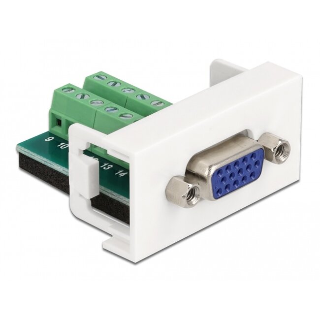 Delock Easy 45 Module VGA female to Terminal Block 22.5 x 45 mm