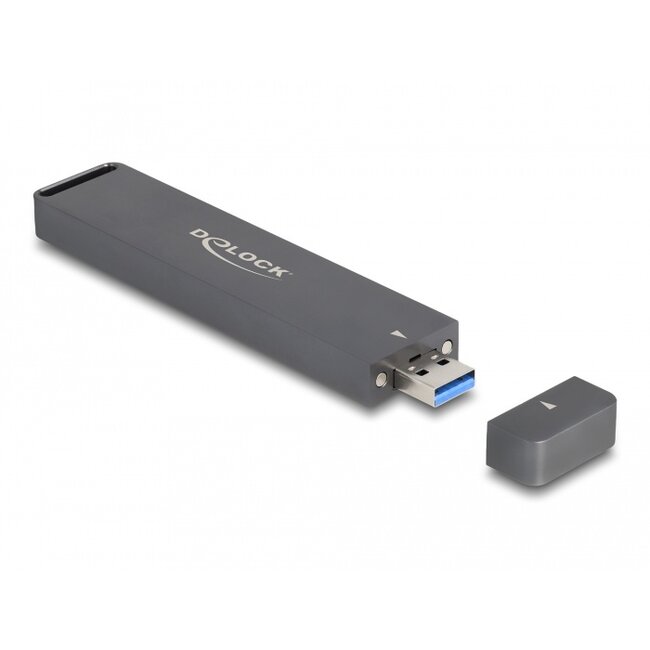 Delock External Enclosure for M.2 NVME PCIe SSD or SATA SSD with USB 10 Gbps Type-A male