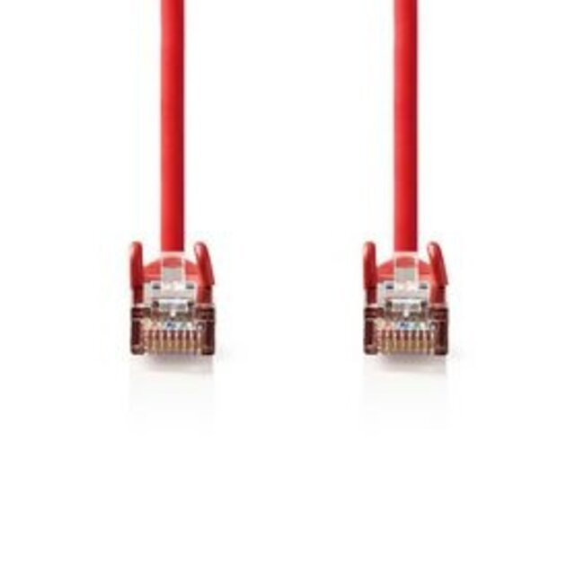 CAT5e Netwerkkabel | SF/UTP | RJ45 Male | RJ45 Male | 15.0 m | Rond | PVC | Rood | Polybag