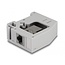 Delock DIN rail Adapter with Keystone Module RJ45 jack to RJ45 jack Cat.6A