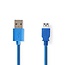 USB-Kabel | USB 3.2 Gen 1 | USB-A Male | USB-A Female | 5 Gbps | Vernikkeld | 2.00 m | Rond | PVC | Blauw | Doos