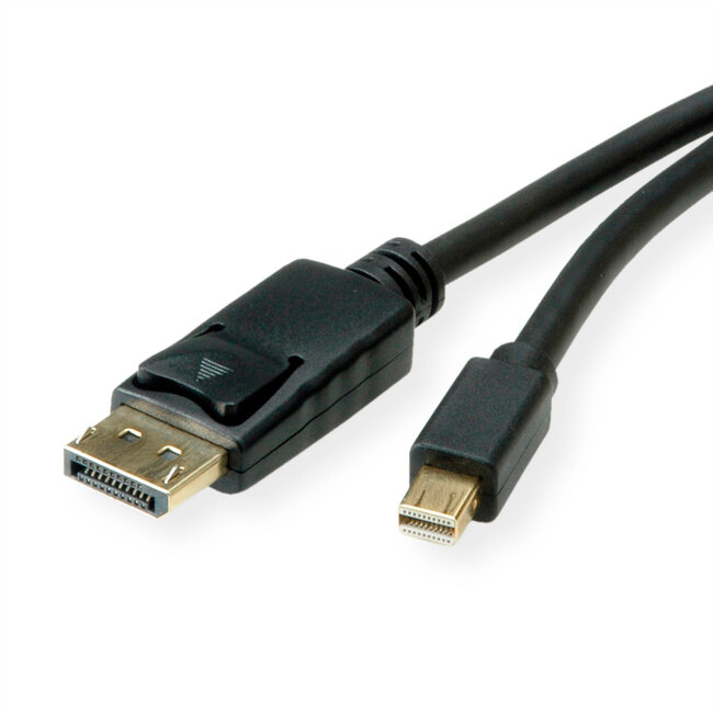 ROLINE Mini DisplayPort Kabel, mDP-DP, v1.3/v1.4, M/M, zwart, 2 m