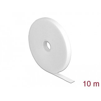 DeLOCK Delock Hook-and-loop tape on roll L 10 m x W 13 mm white