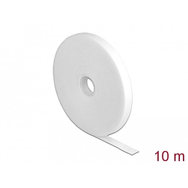 Delock Hook-and-loop tape on roll L 10 m x W 13 mm white