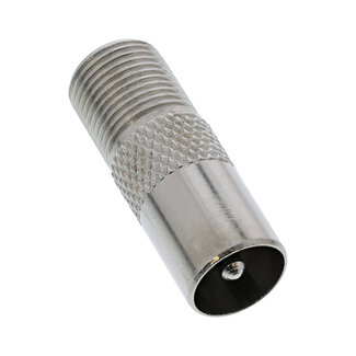 InLine® InLine® Koaxial Adapter, IEC- Male (Antenne) auf F-Female