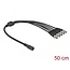 Delock DC Splitter Cable 5.5 x 2.1 mm 1 x female to 5 x male screwable