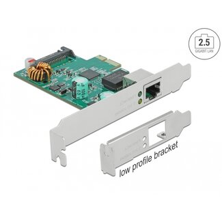 DeLOCK Delock PCI Express x1 Card 1 x RJ45 2.5 Gigabit LAN PoE+ RTL8125