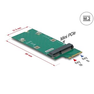 DeLOCK Delock Adapter M.2 Key B+M to Mini PCIe slot (PCIe / USB)