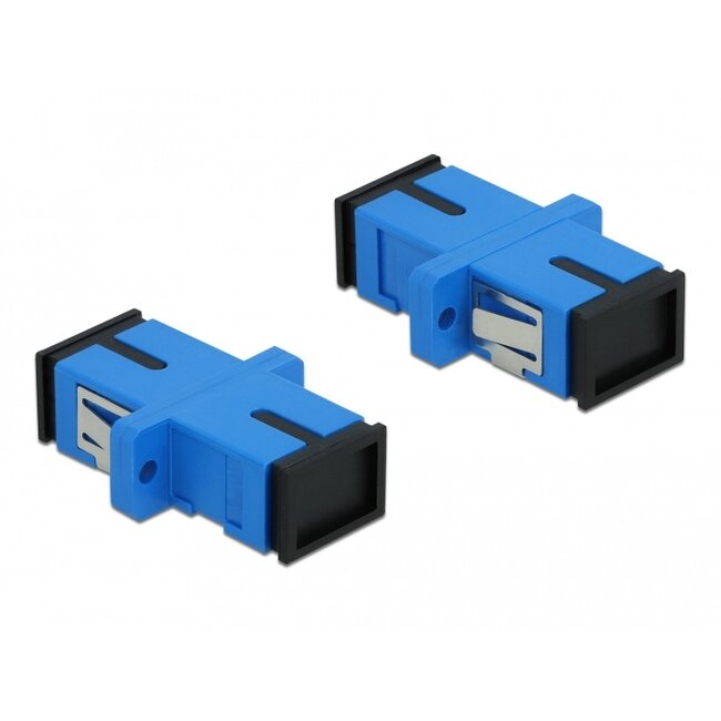 Delock Optical Fiber Coupler SC Simplex female to SC Simplex female Single-mode 4 pieces blue