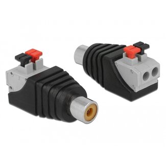 DeLOCK Delock Adapter RCA female > Terminal Block with push button 2 pin