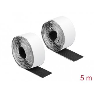 DeLOCK Delock Hook-and-loop tape self-adhesive L 5 m x W 50 mm black