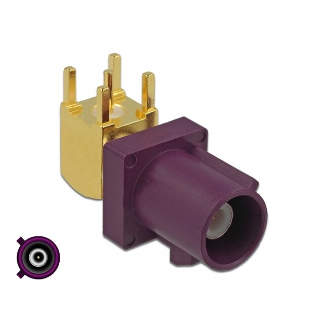 Delock FAKRA D plug 90° PCB