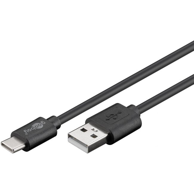 Goobay USB 2.0 Cable (USB-C™ to USB A), Black 1 m