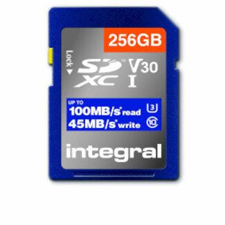 Integral High Speed SDHC/XC V30 UHS-I U3 256GB SD Geheugenkaart