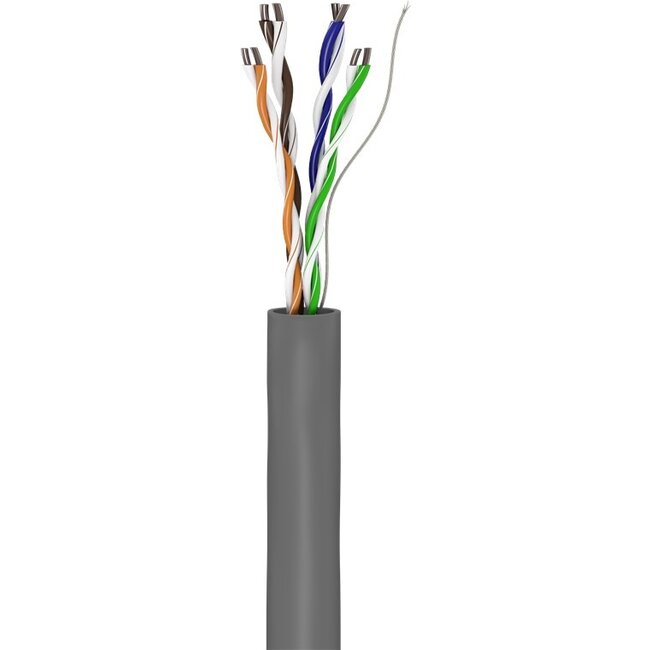 Goobay CAT 5e Network Cable, U/UTP, grey 100 m