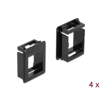 DeLOCK Delock Keystone Holder for cases 4 pieces black