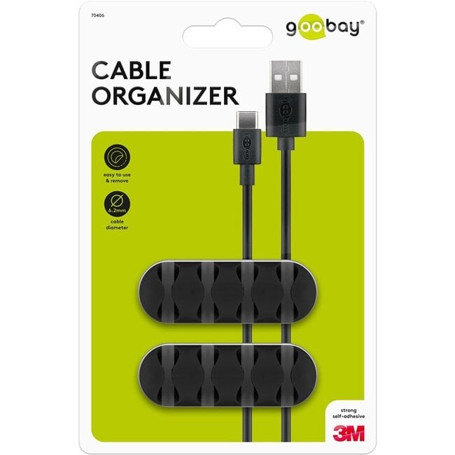 Goobay Cable Management 4 Slots, Black