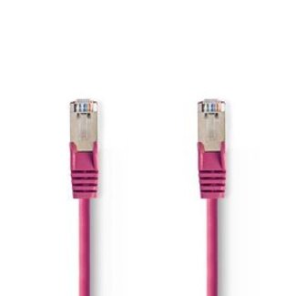 Nedis CAT5e Netwerkkabel | SF/UTP | RJ45 Male | RJ45 Male | 7.50 m | Rond | PVC | Roze | Polybag