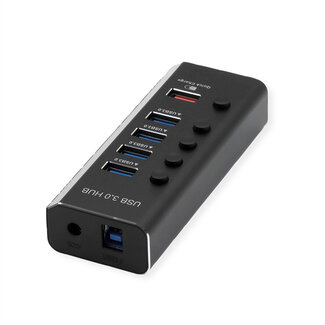 Roline ROLINE USB 3.2 Gen 1 Notebook Hub 4 poorts + 1x opladen