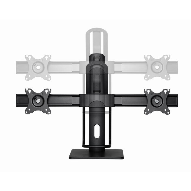 Dubbele monitorstandaard, in hoogte verstelbaar