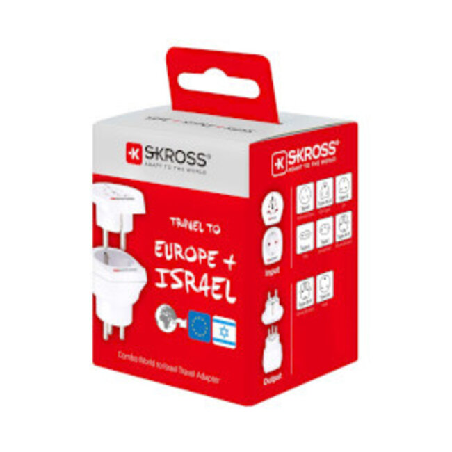 Reisadapter Combo - Wereld-naar-Israël Geaard