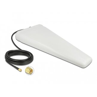 DeLOCK Delock LTE Antenna SMA plug 9 - 11 dB directional with connection cable (RG-58, 5 m) white outdoor